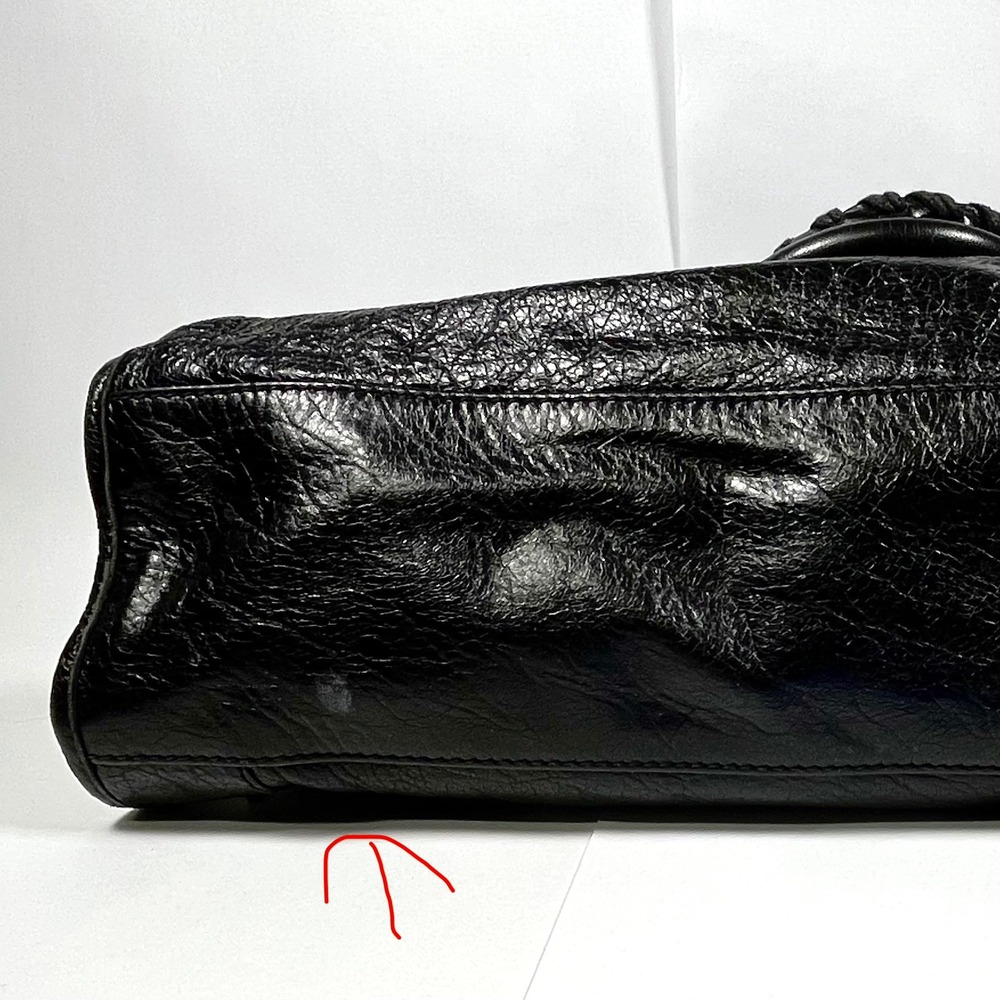 Balenciaga Giant 12 City Bag Black Lambskin Leather Silver Hardware Motorcycle - Picture 14 of 16